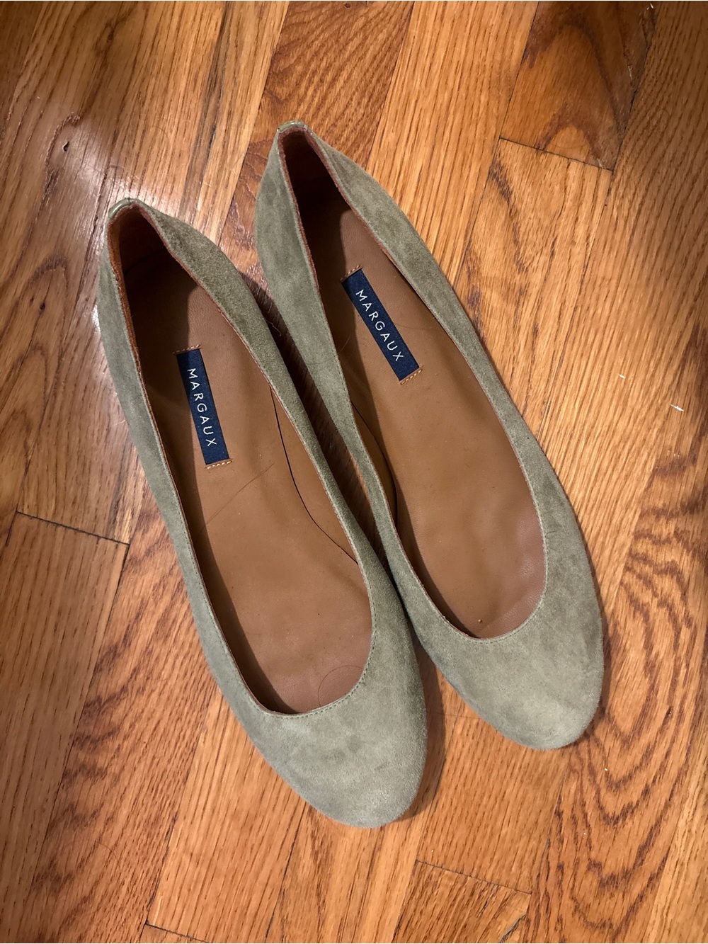 Margaux Gray Suede Ballet Flats LIKE NEW